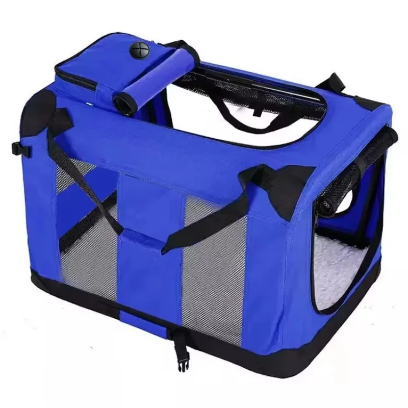 

Solid Pattern Foldable Pet Travel Bag Large Capacity Breathable Dog Cage with Zipper Closure Comfortable Cat Satchel Pet Carrier