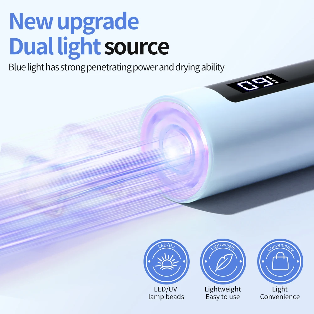 LINMANDA Lampada UV touch screen portatile Mini essiccatore per unghie con schermo LED Lampada per unghie USB a polimerizzazione rapida per amanti delle unghie o saloni di bellezza