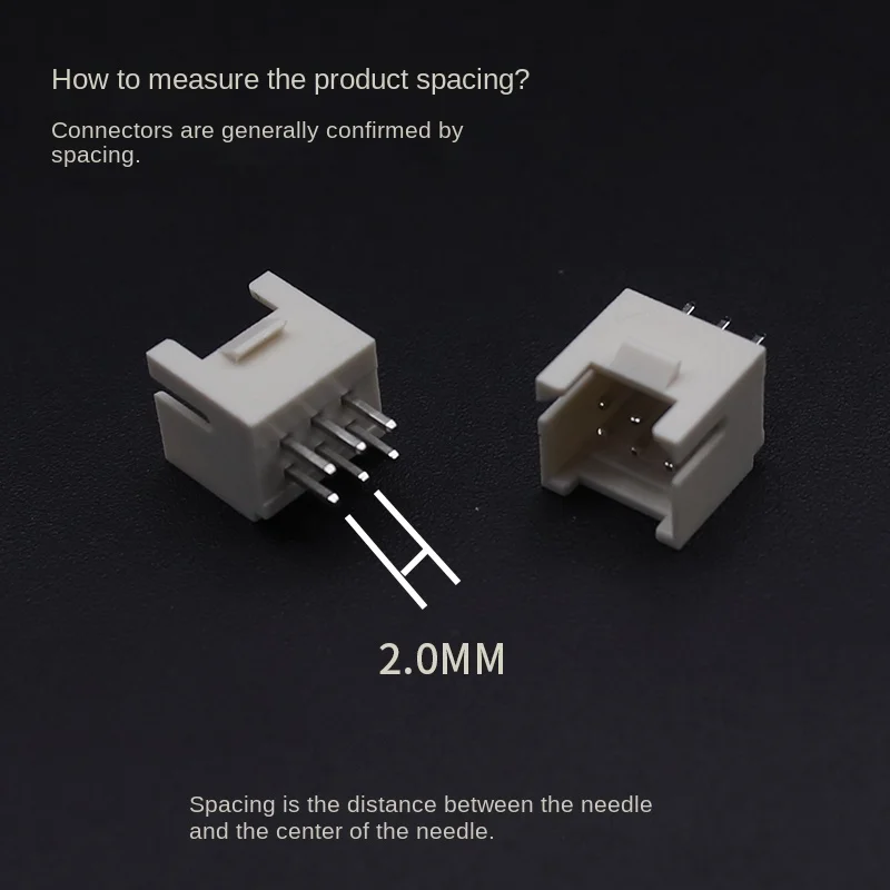 5Sets/lot PHB 2.0mm Spacing with Lock Connector Double Row Straight Needle Curved Pin Rubber Housing Terminal Connector