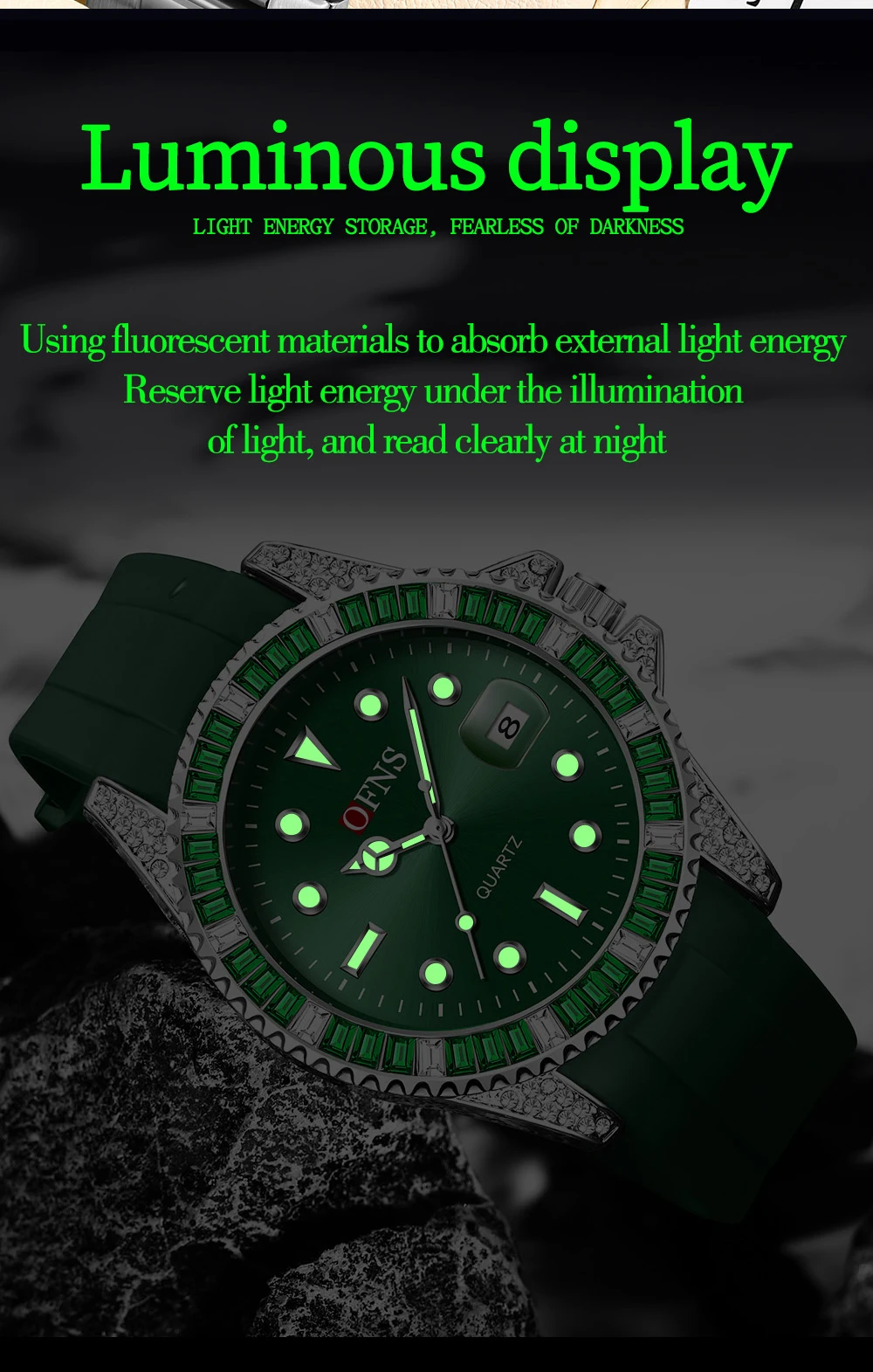 OFNS ใหม่ 7101 แฟชั่นธุรกิจผู้ชายนาฬิกาควอตซ์กันน้ํา Night Light ปฏิทินหรูหราผู้ชายนาฬิกาควอตซ์ 2025