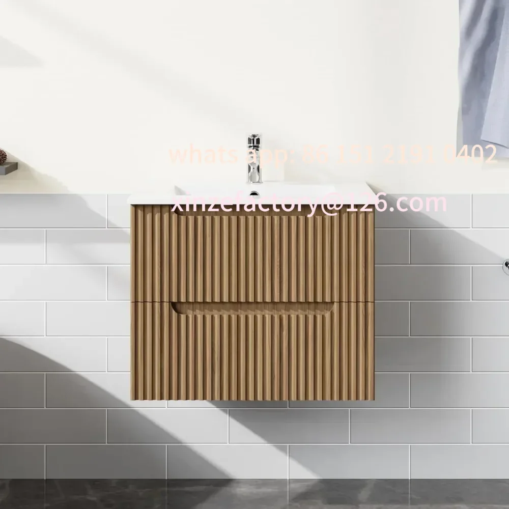 

Customizable Wall-Mount Bathroom Vanity with Basin Sink Floating Bathroom Cabinet