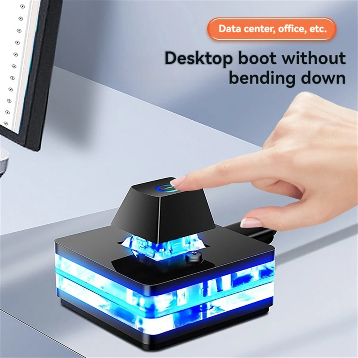 Computer Desktop Switch Blue LED Computer Motherboard External Start Power Button Extension Cord Computer Switch On/Off F