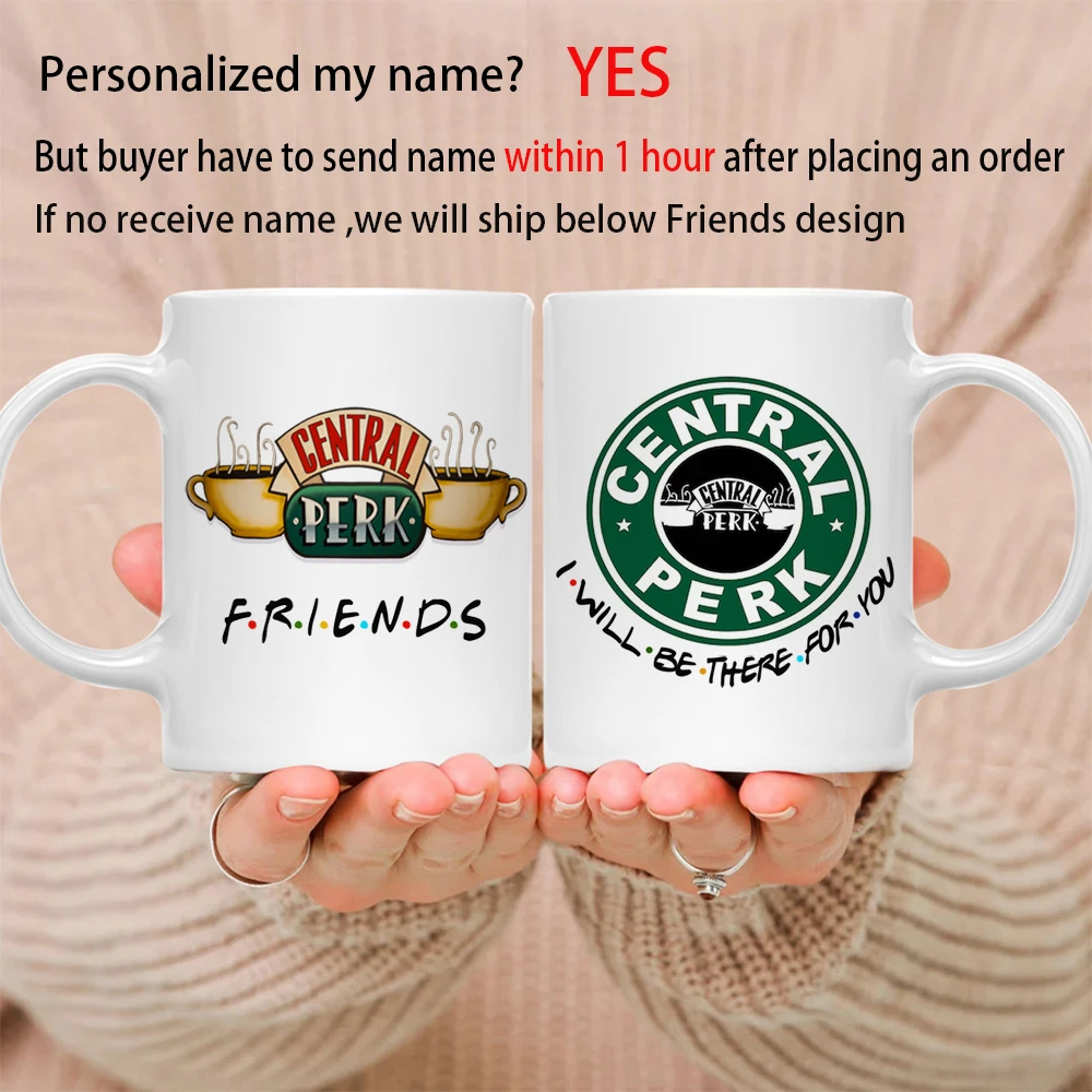 Friends Central Perk Mug Personalize Name Tv Show Ceramic Coffee Mugs Customize Milk Tea Cup Surprised Gift