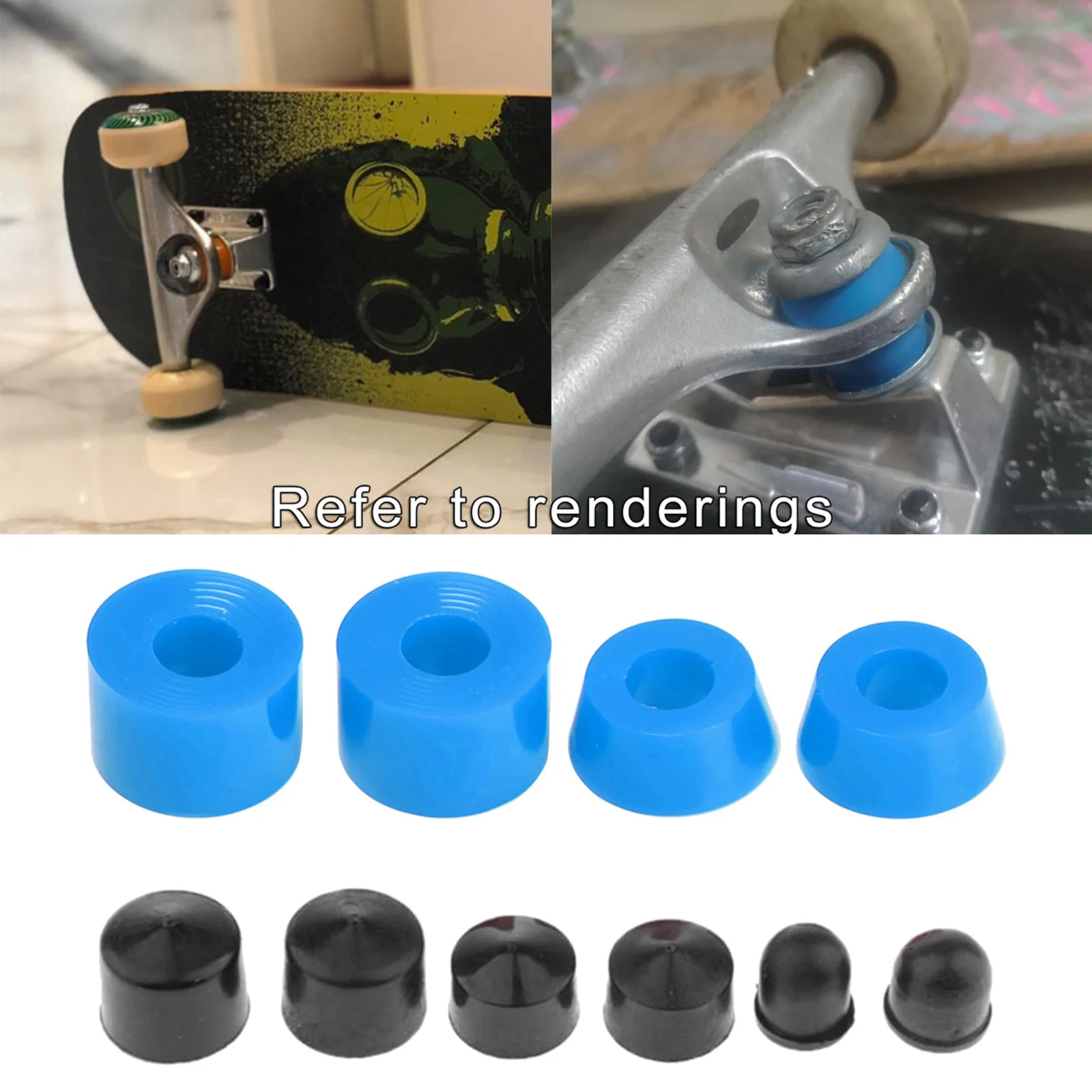 Aksesoris skuter kerucut Bushing truk Skateboard untuk papan panjang