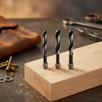 3X Countersunk Drill Bit Set 14-25mm HSS 135° Twist Drill Bit Woodworking Chamfer Drill Counterbore Hole Cutter Screw Hole Drill