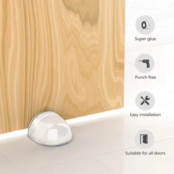1-8pcs Transparent Door Stopper Self Adhesive Door Holder Catch Floor Mounted Door Stop for Protection of Wall and Furniture