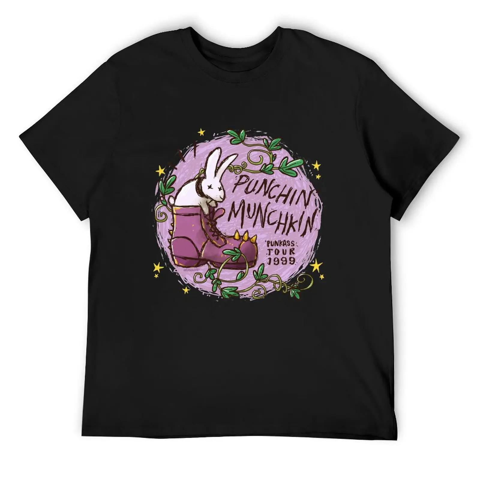 

Punchin' Munchkin rabbit in a boot - fake punk band tour (from The House That Wanted to Be a Garden) T-Shirt