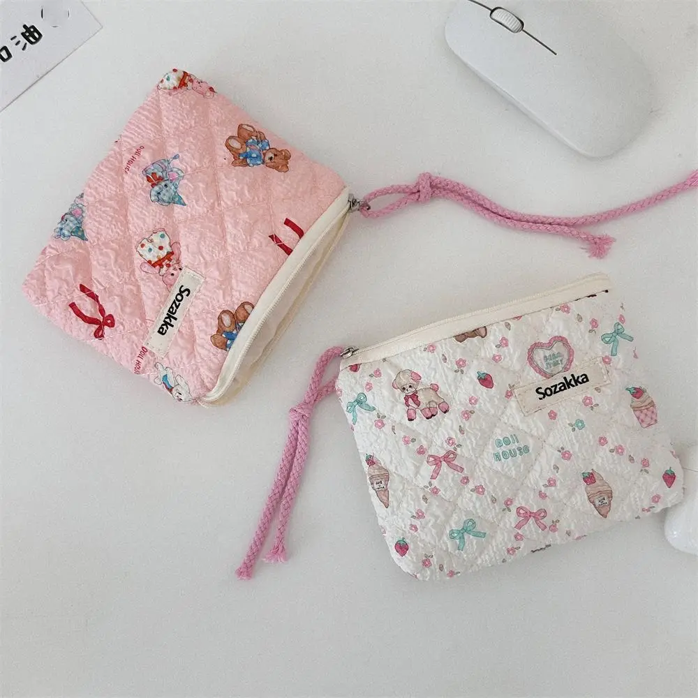 Fresh Cartoon Animals Coin Purses Small Portable Coin Wallet Cotton Storage Bag Lady Girls