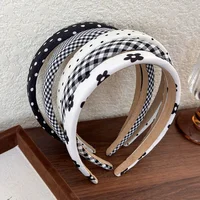 Polka Dot Hair Bands for Women Floral Print Hair Hoop Headbands Sweet Girls Plaid Hairband Hair Accessories Headwear Headdress - Image 5