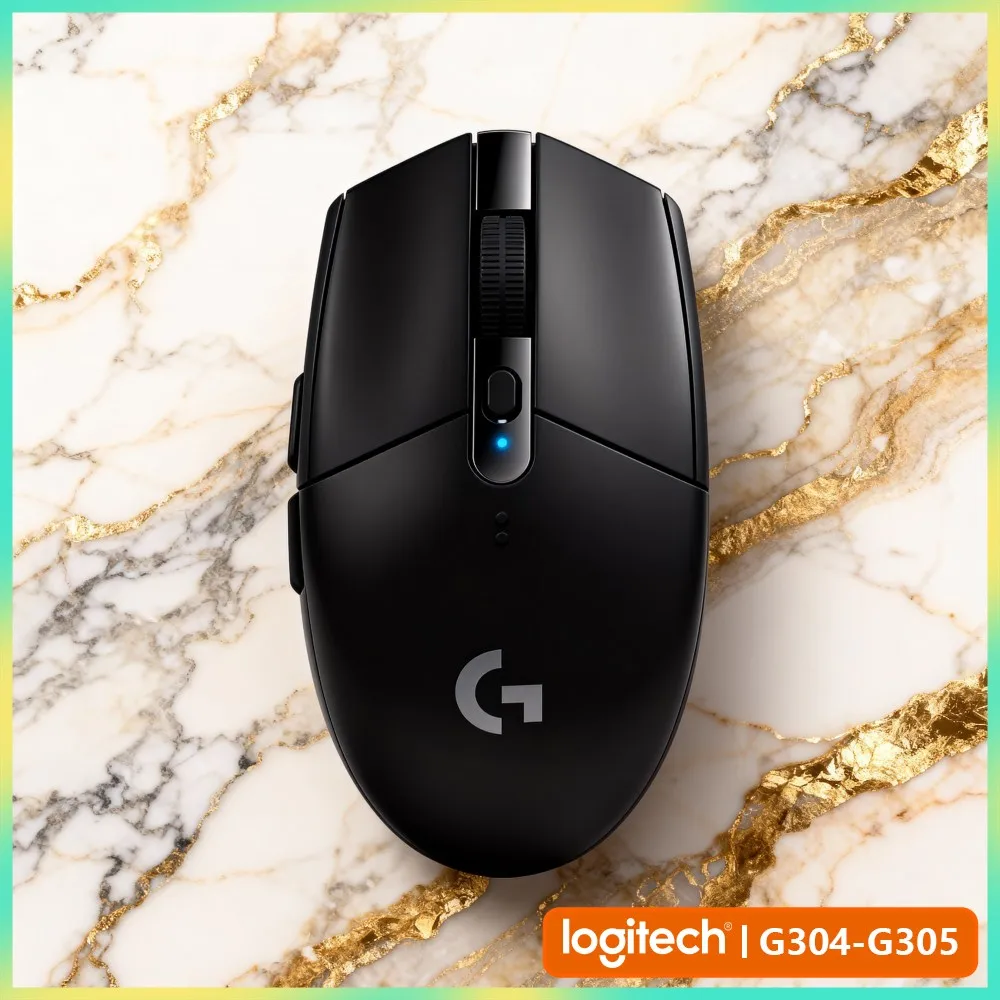 Mouse Gamer Sem Fio Logitech G305, Sensor HERO de 12000 DPI, 6 Botões Personalizáveis, Bateria de 250H, 99G, Compatível com PC e Mac