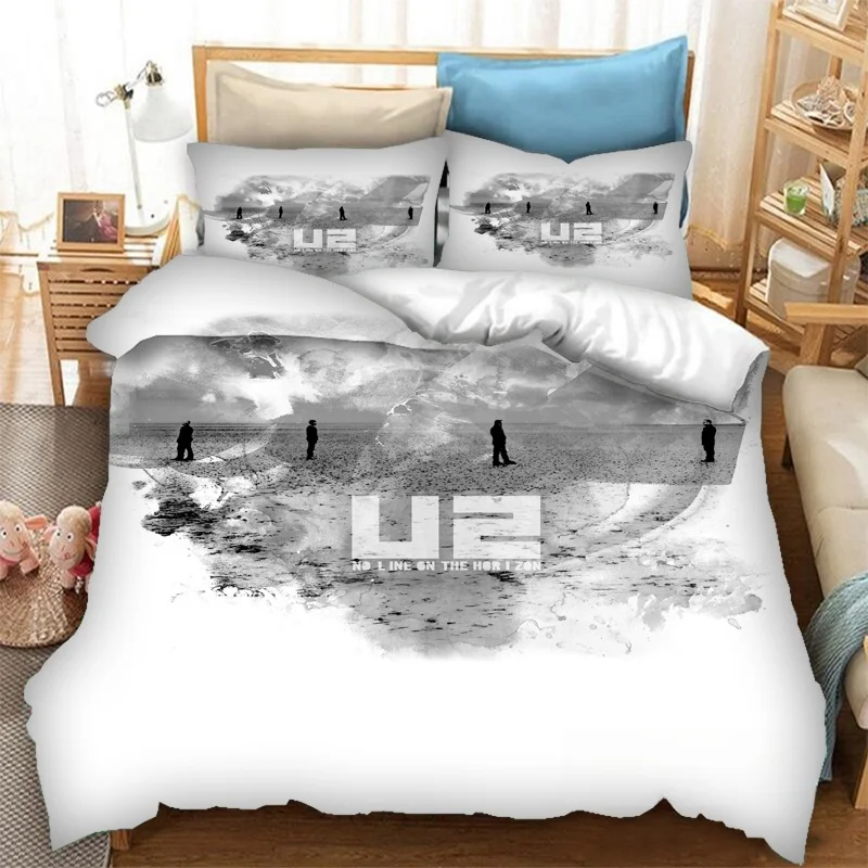 

New 3d Print Rock Music Band U Two Bedding Set Boys Girls Twin Queen Size Duvet Cover Pillowcase Bed Kids Adult Home Textiles