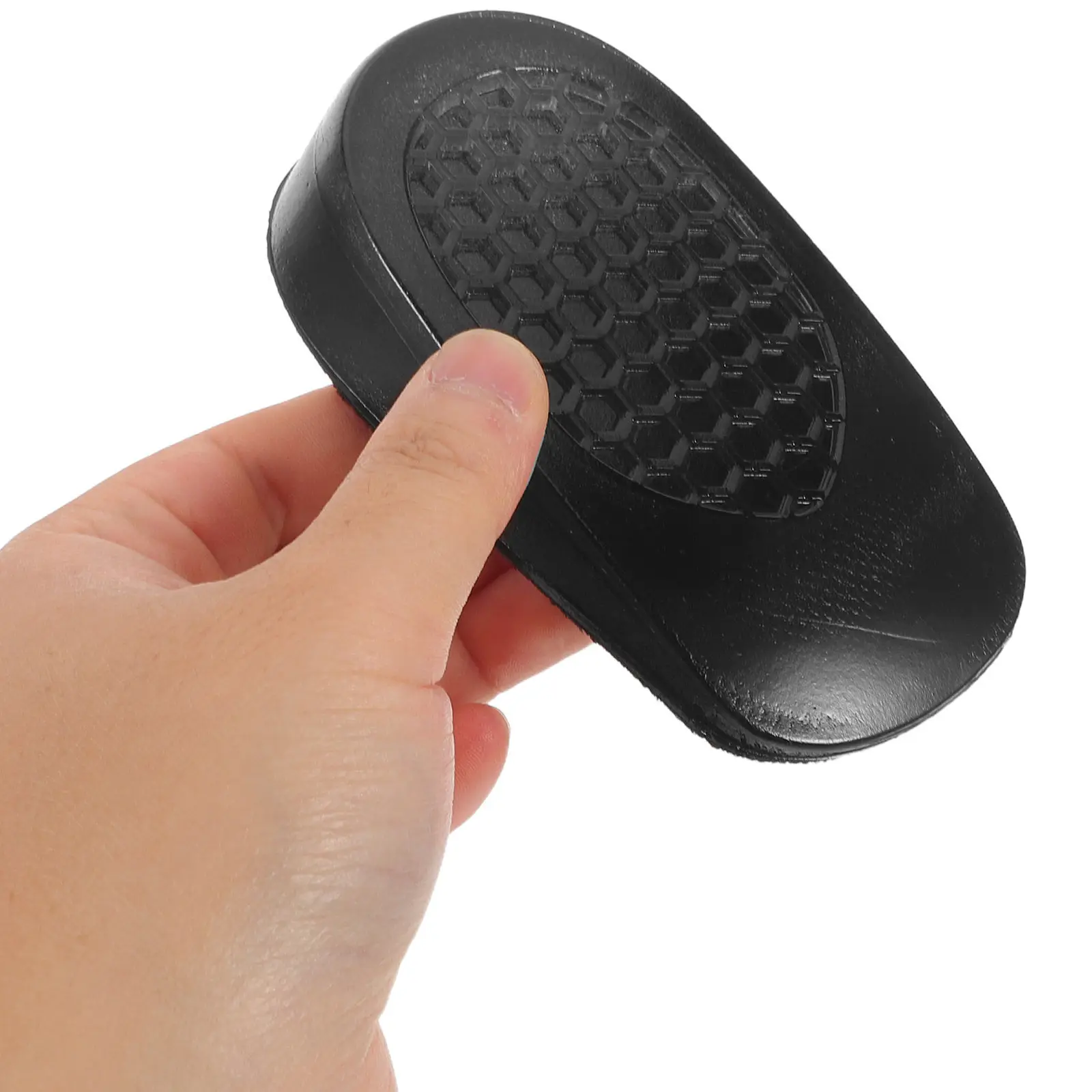 1Pair Invisible Height Increase Insoles for Men Silicone Cushioned Elevator Half Insole with Honeycomb Sole for All Day Comfort