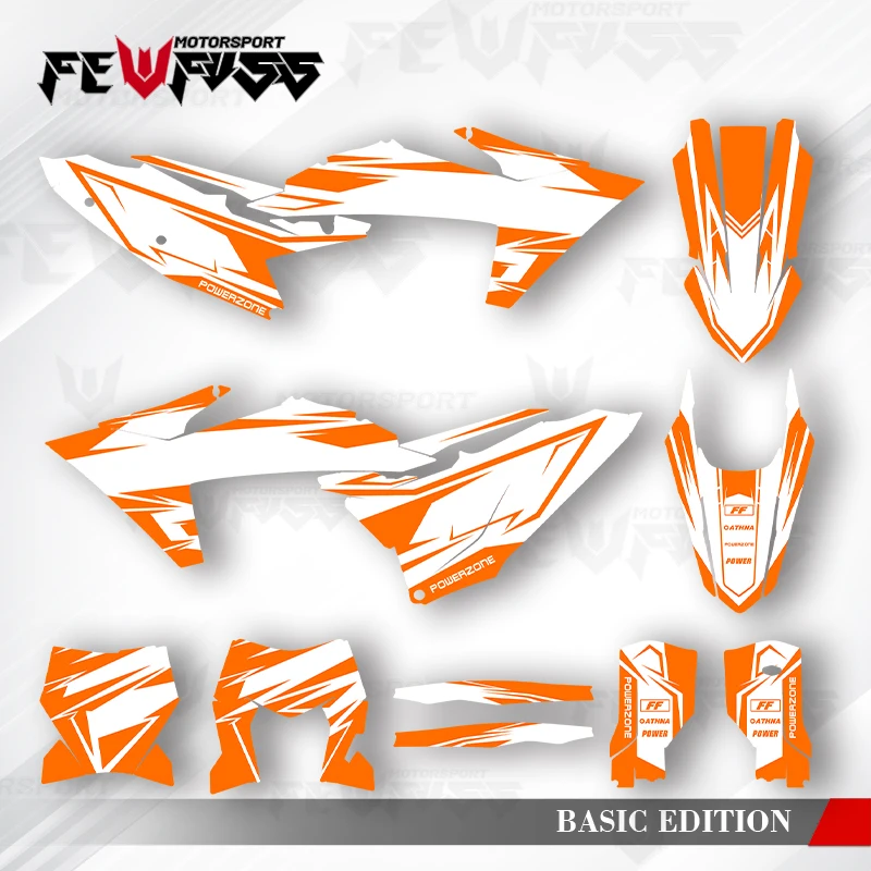 

Fewfuss Graphics Decals Stickers Motorcycle Background Custom For KTM 125 250 300 350 450 2023-2025 SXF 2024-2026 EXC 004