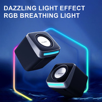 Lenovo Computer Speakers HiFi Sound Quality Desktop Audio Stereo LED Breathing Light Loudspeaker Box Dual Channel with 3.5mm/USB