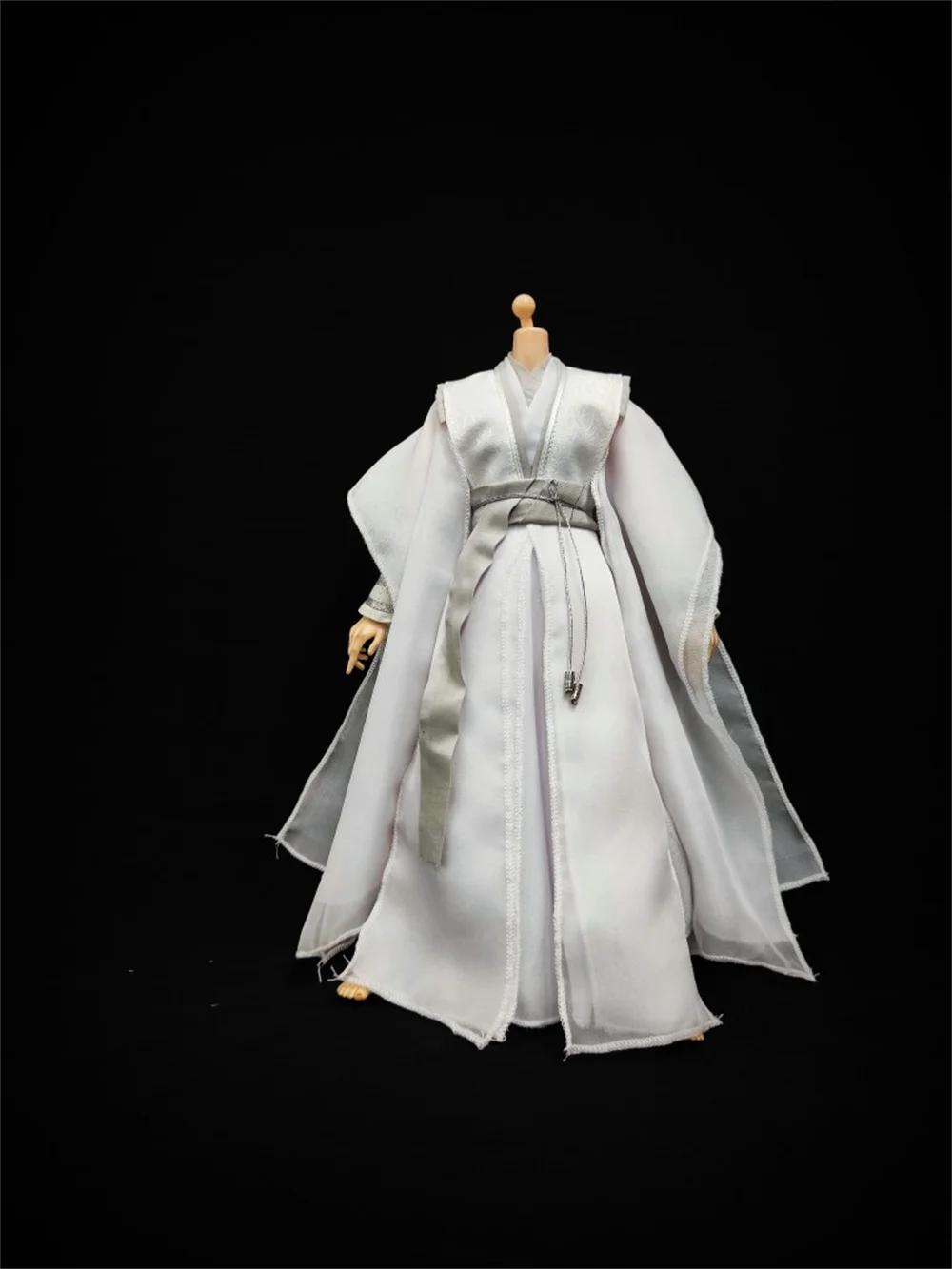 1/6 Men Hanfu Chinese Ancient  White  Robe Tradition Hanfu Dress Amine Suit Model for 12inch Action Figure Body Dolls