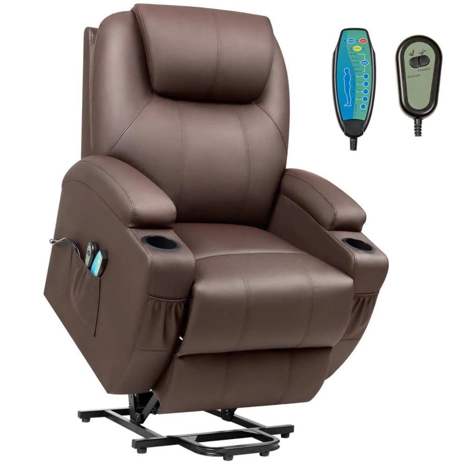 

US Black Leather Standard (No Motion) Recliner with Power Lift