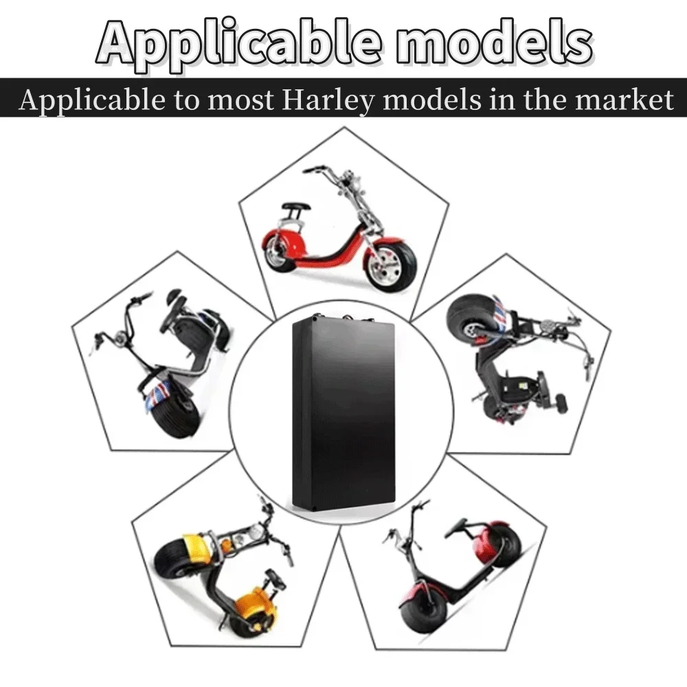 Batterie au lithium étanche pour moto électrique, scooter et vélo à deux roues, 18650, 60V, 30Ah