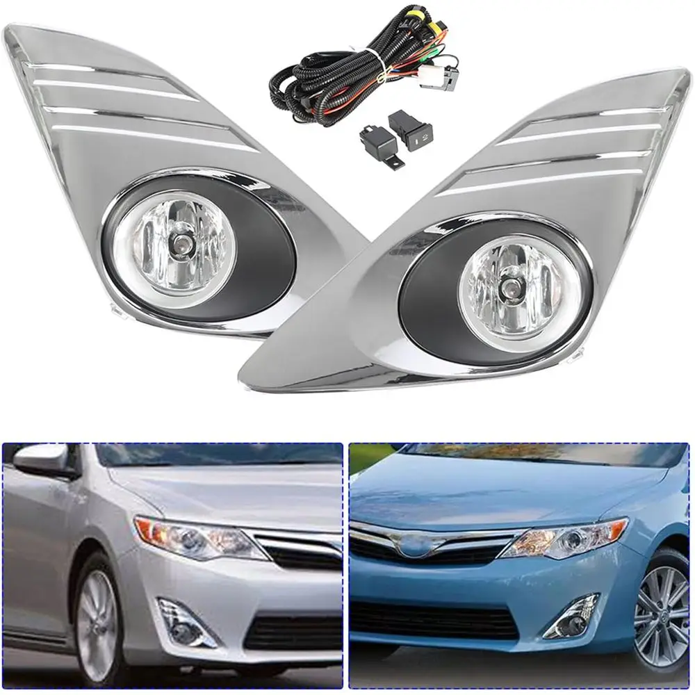 Toyota Camry 2012-2014 LE/XLE Fog Light Pair with Bulbs, Switch, and Bezel Kit