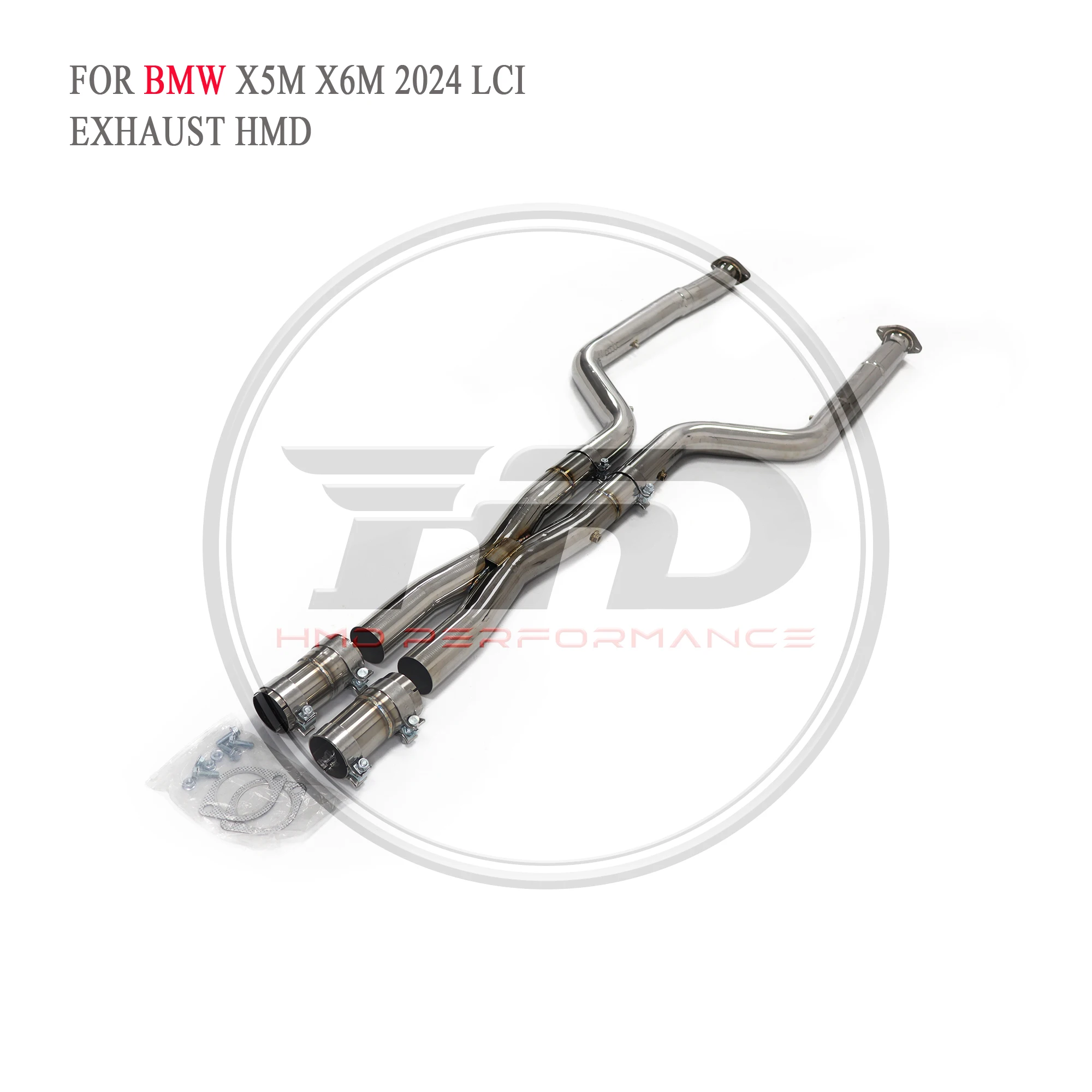 

HMD Exhaust System Stainless Steel Performance Middle Pipe for BMW X5M X6M 4.4T LCI 2023+ X Tube With OPF