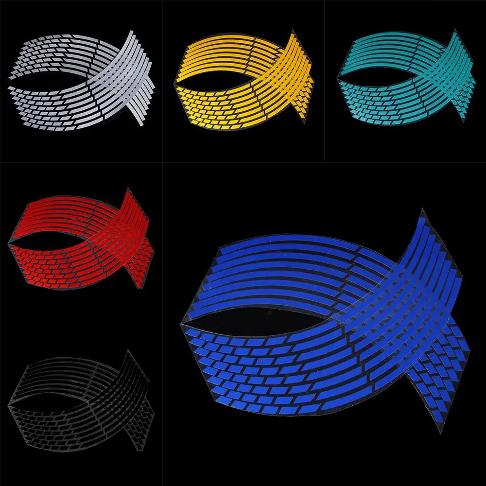 Hot Wheel Sticker Reflective Rim Tape Motorbike  Decals Tire Strips Wheel Decoration Accessories