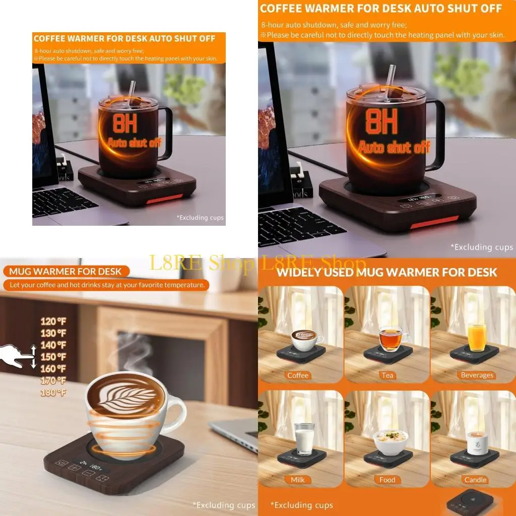 

L8RE 110V Coffee Mug Warmer Heating Temperature Coffee Cup Warmer for Desk 7 Temp