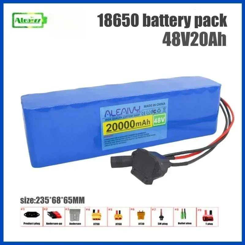 

Aleaivy 48V lithium battery pack 20Ah 500W-700W 13S3P battery pack, suitable for 54.6V electric walking tool battery with BMS