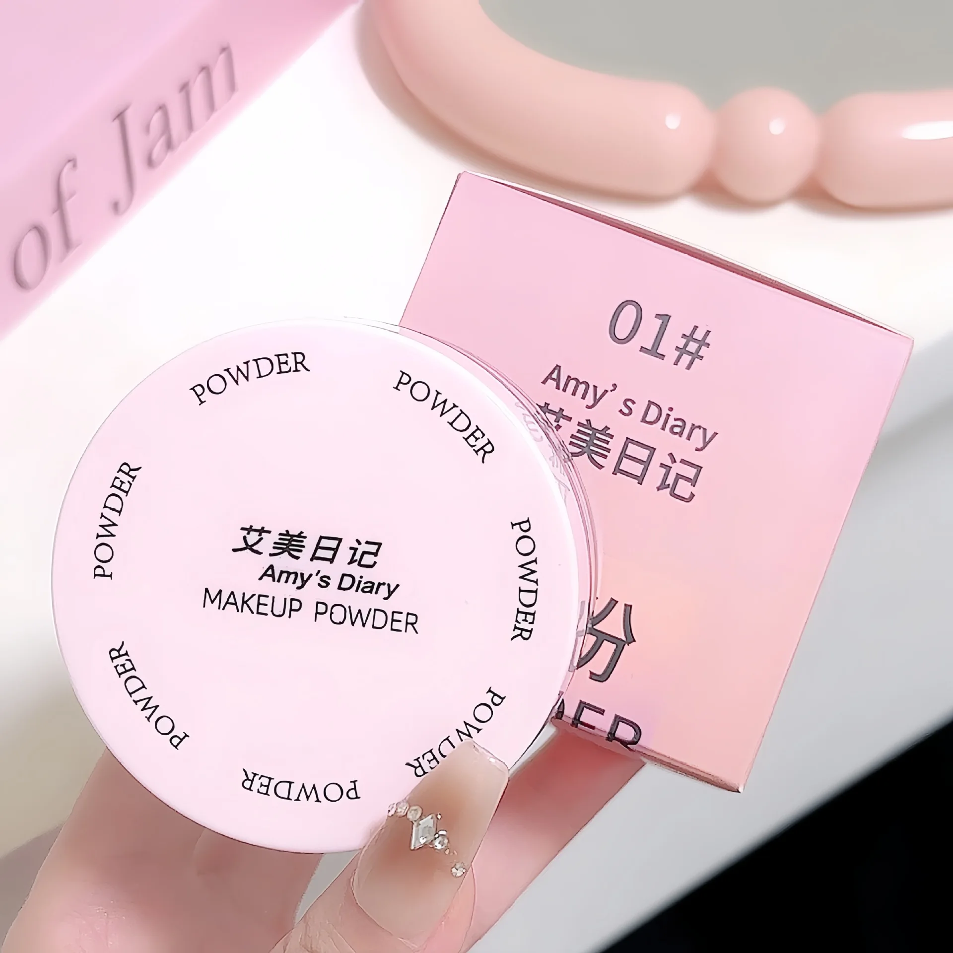 Air Setting Loose Powder สีขาวใส Long Lasting Matte Finish แต่งหน้า Oil Control Coverage Face Powder เครื่องสําอางค์พัฟ