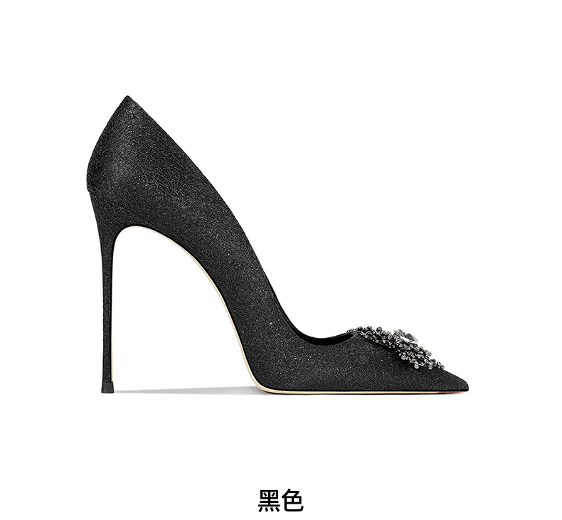 Silver 2025 New Pointed Stiletto High Heels Women