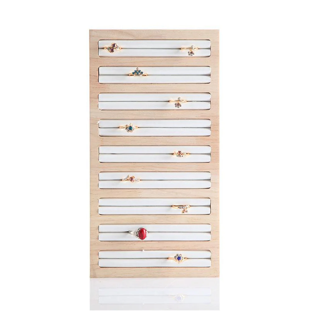 Simple 9 Slots Ring Display Tray, Elegant Jewelry Storage