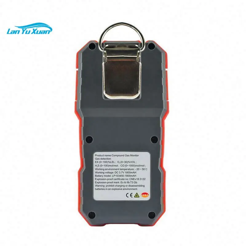 Gaslekdetector 4 Gasanalysator Handheld Luchtkwaliteit 4 Gastester