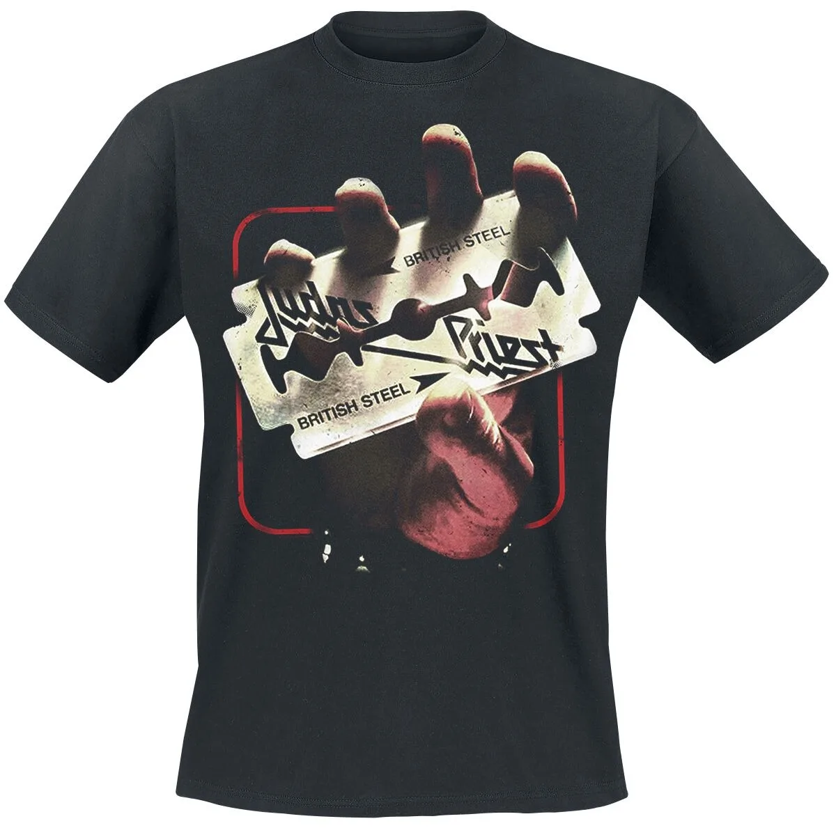 Judas Priest British Steel Print T-Shirt Unisex Metal Fans Casual Tee Men Women Crew Neck