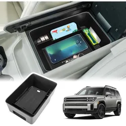 Center Console Organizer Tray Compatible with 2024 2025 Hyundai Santa Fe Interior Storage Box Insert Secondary Accessories (Armr