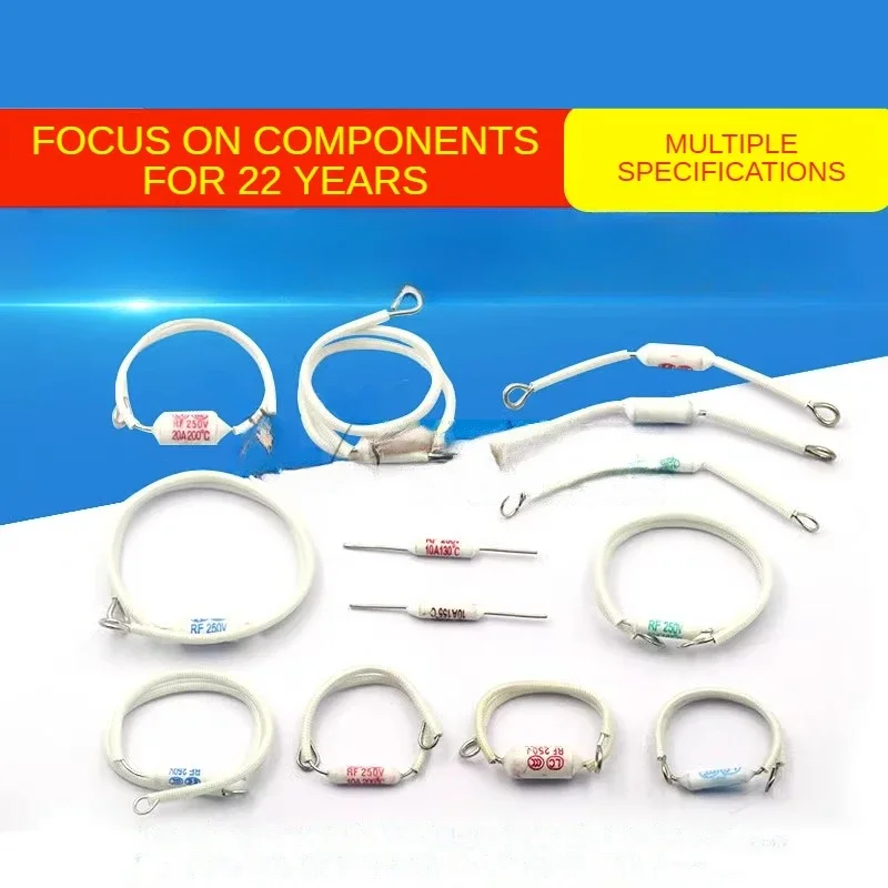 

2PCS Electric Cooker Electric Cooker Ceramic Temperature Fuse Fuse Tube Fitting Resistance Rf216 Degrees 10A 20A 250V