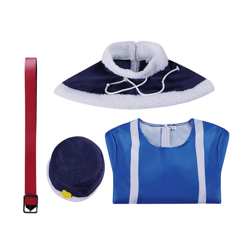 Anime Fairy Tail  Juvia Lockser Cosplay Costume Long Dress With Hat Belt Shawl Women Halloween Carnival Party Uniform Outfits view 6
