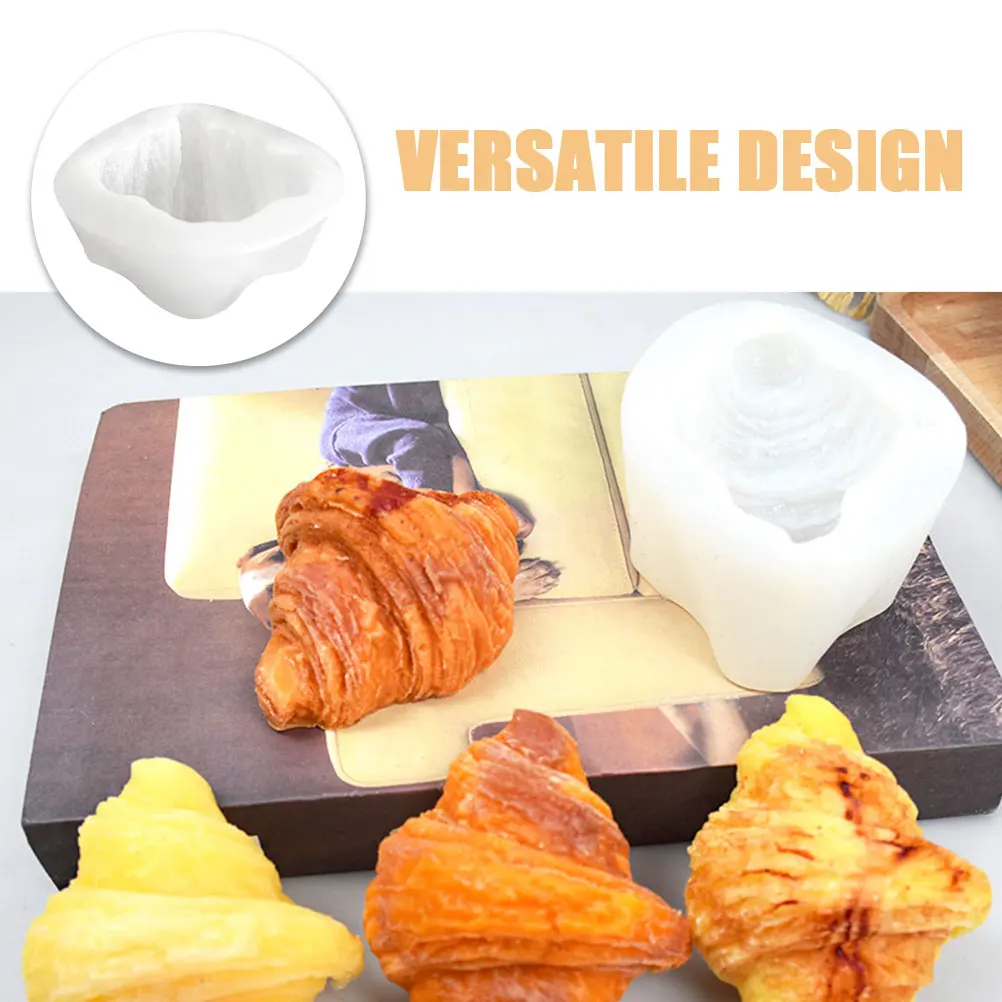 

Silicone Croissant Mold DIY Baking Fondant Wax Dripping Craft Flexible Silicone Mold Molds for Candles Wax Molds