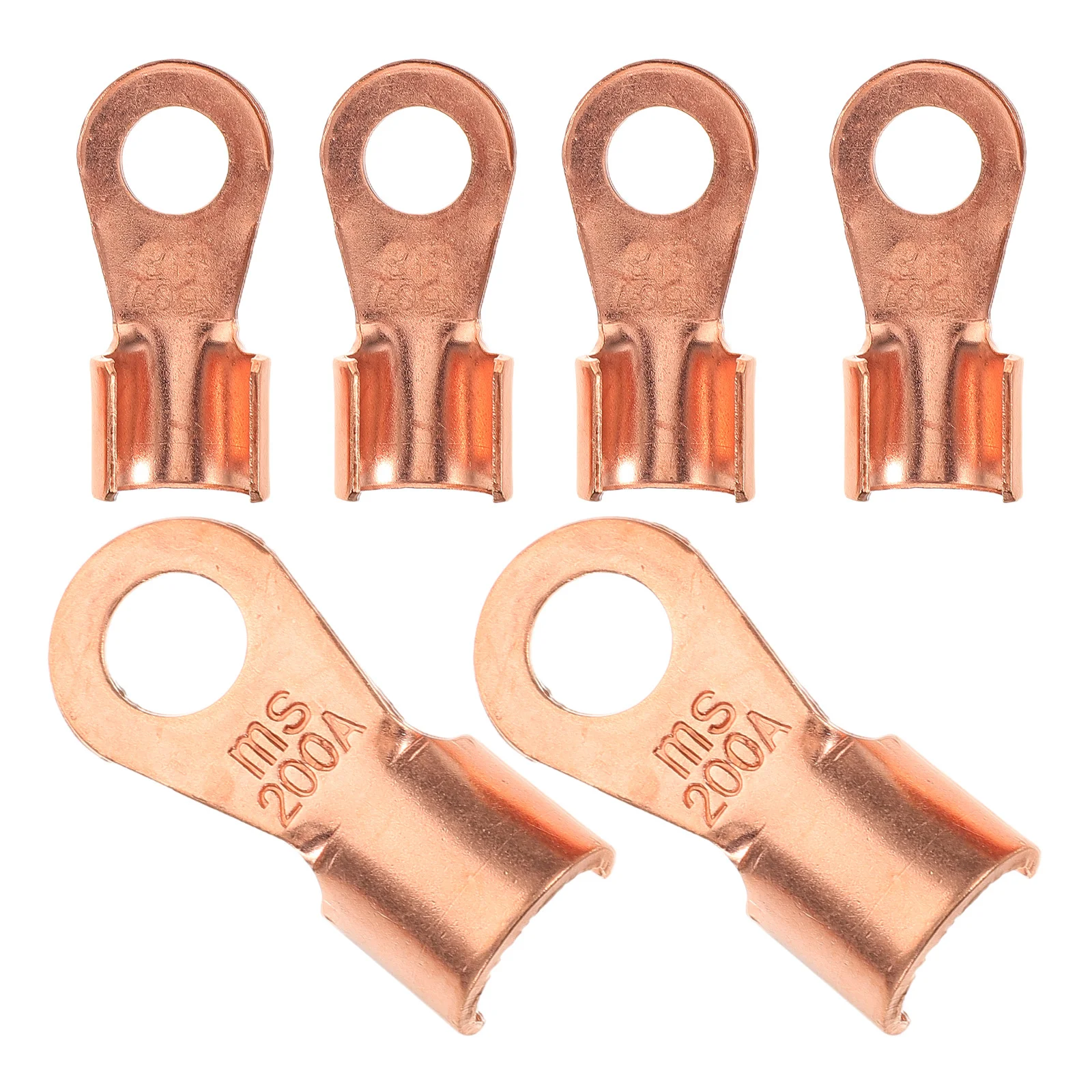 

6Pcs Copper Open Ring Terminals Crimp Wire Connectors Cable Ends Electrical Crimp Terminals for Automotive Industrial