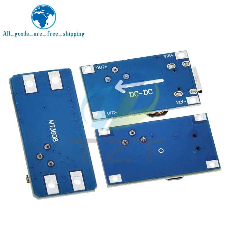TZT 1/5/10PCS MT3608 Type-c/Micro USB 2A Max DC-DC Step Up Power Module Booster Power Module 3-5V to 5V/9V/12V/24V image 4