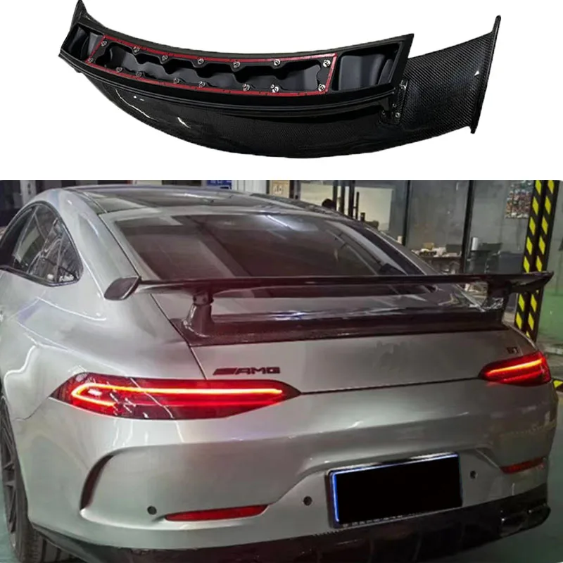 

Suitable for 2019 and later Mercedes-Benz AMG GT50 GT63 IMP carbon fiber large fixed rear wing