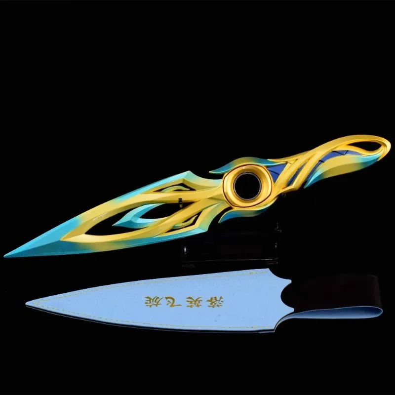 30 ซม./11.8in Valorant Mystbloom Kunai มีดของเล่นดาบคอสเพลย์ HOLSTER หมุนได้เกม Melee อาวุธเด็กของขวัญคอลเลกชัน