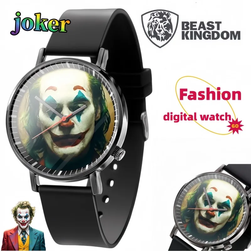 

Кварцевые часы Beast Kingdom Joker, модные повседневные часы с героями мультфильмов в стиле аниме для мужчин и женщин, подарок на день рождения для друзей