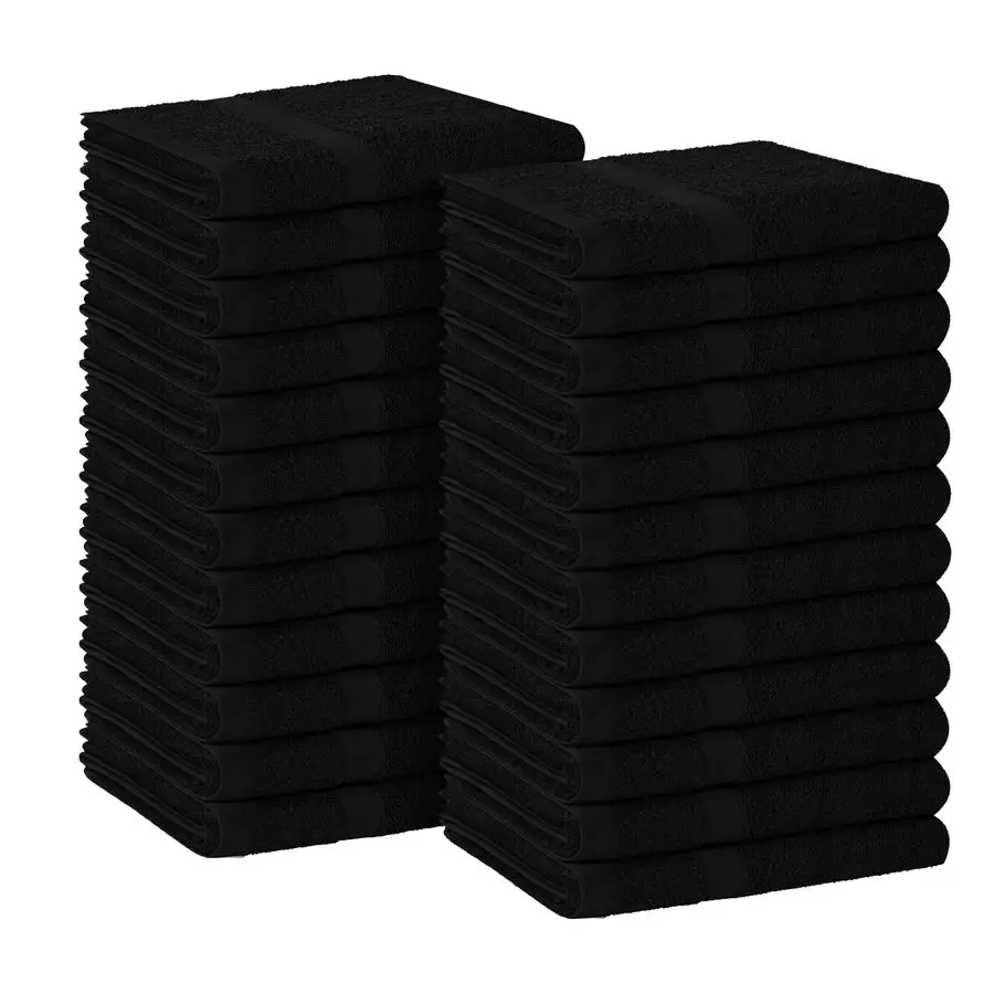 

Салонное полотенце, черные полотенца для рук, оптовая упаковка из 24 100 хлопка, впитывающее спа, полотенце для усилителя лица, спортивное полотенце для тренировок, 16x27 дюймов, не бл.
