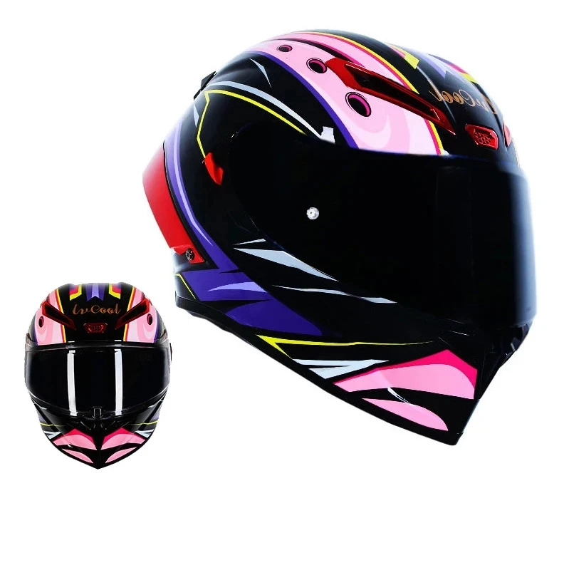 Men's Carbon Fiber Motorcycle Helmet 3C Certification Double Lens Winter And Summer Are Suitable for All Seasons Models