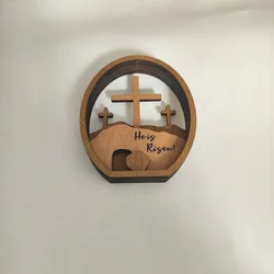 Christian Easter Decoration | Resurrected Tomb Tiered Resurrection Scene Tray Kit Handcrafted Jesus Nativity Sign