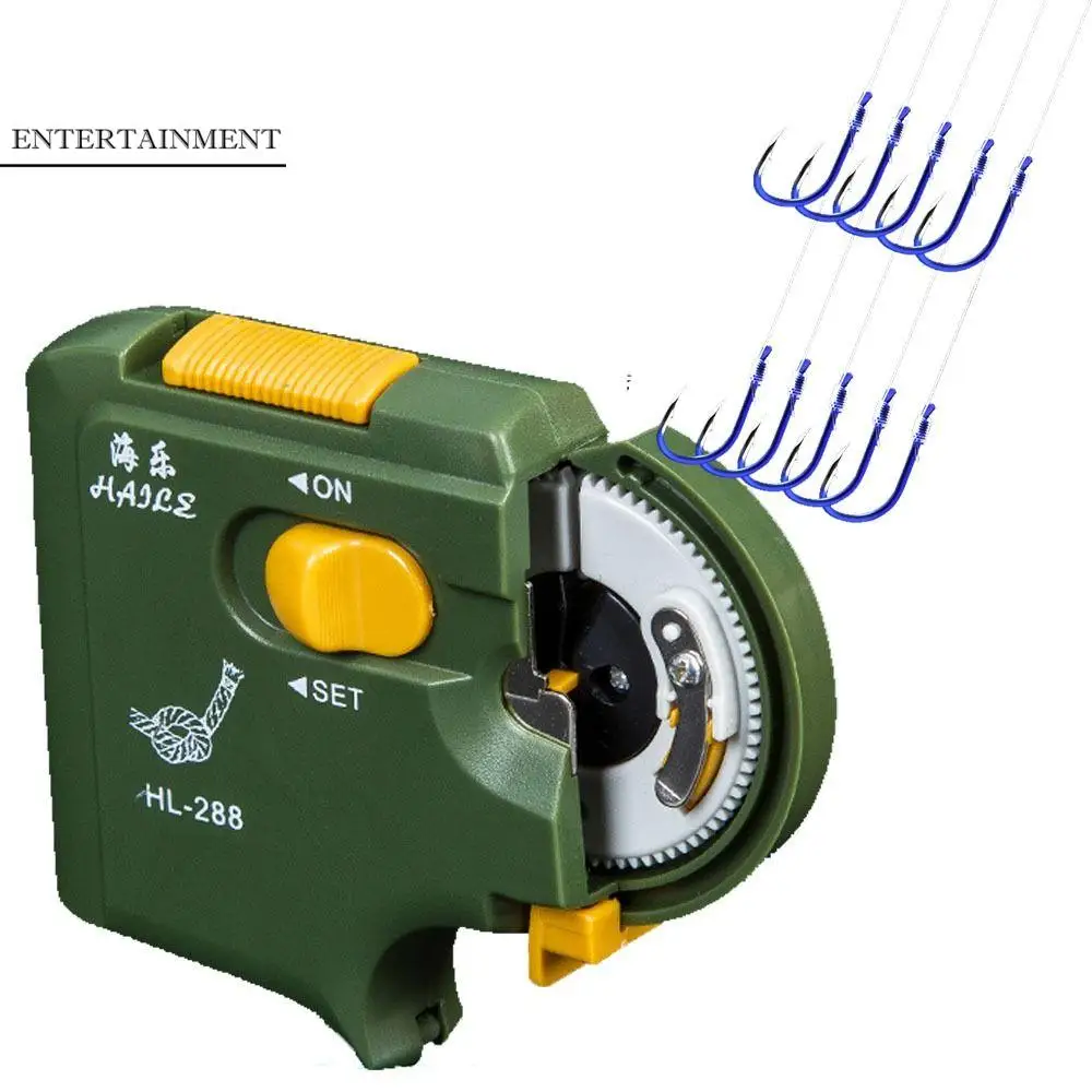 

Automatic Fishing Line Winder Line Tying Battery Operated Fishing Hook Tier Machine Hook Device Electric Hooks Tying Tools