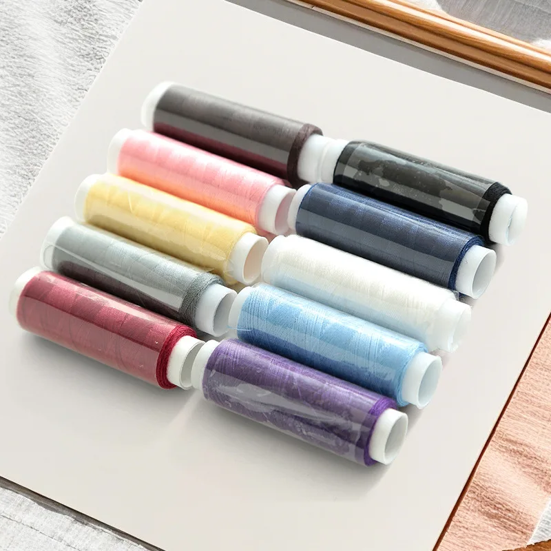 

Лидер продаж, бытовые цветные маленькие рулонные швейные нитки, набор для шитья ручной работы «сделай сам», аксессуары, полиэстеровая швейная нить