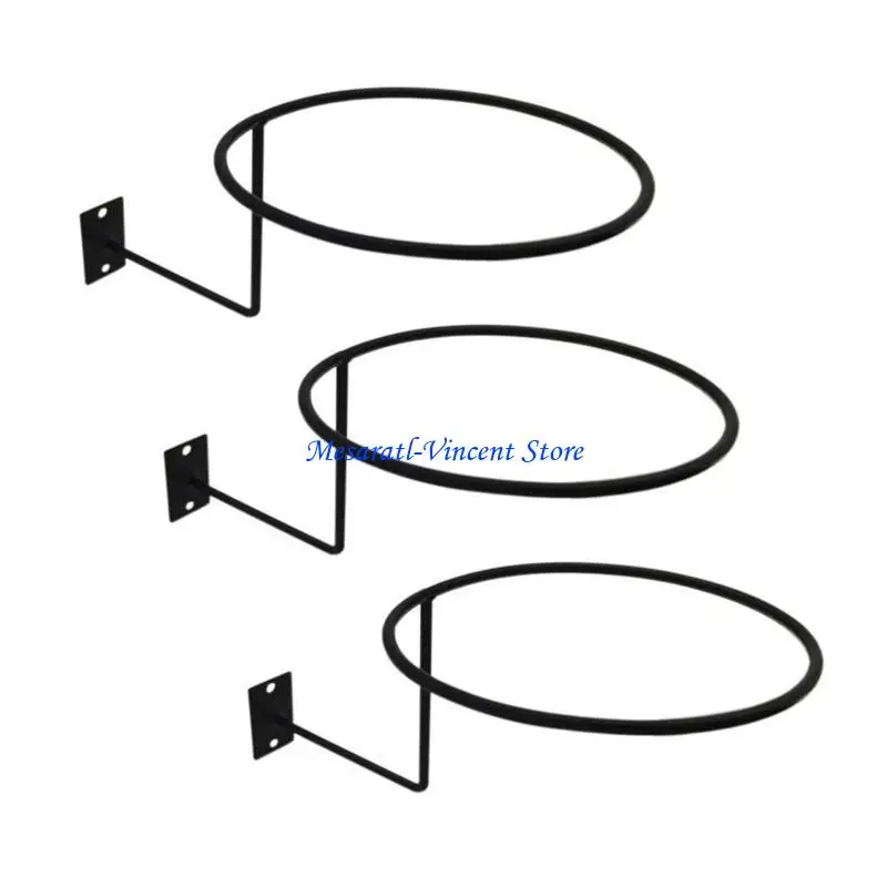 A70f 3 pçs casa varanda cabide rack metal para casaco chapéu boné helemet loja basquete exibição gancho fixado na parede rack