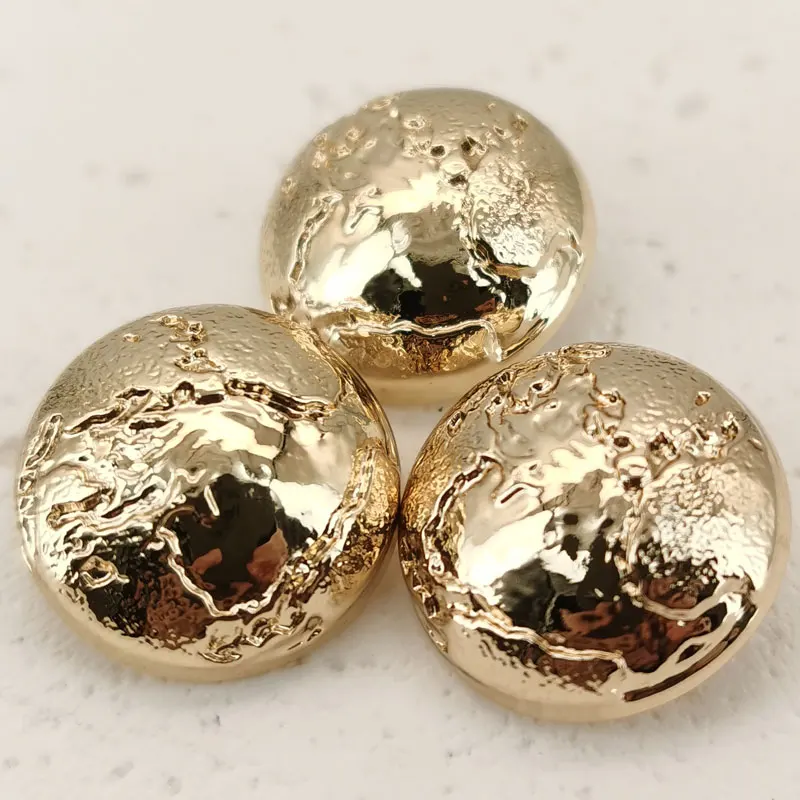 6pcs Luxury Gold Metal Buttons for Clothing British Vintage College Style Suit Buttons Hand-stitched Coat Clothes Buttons