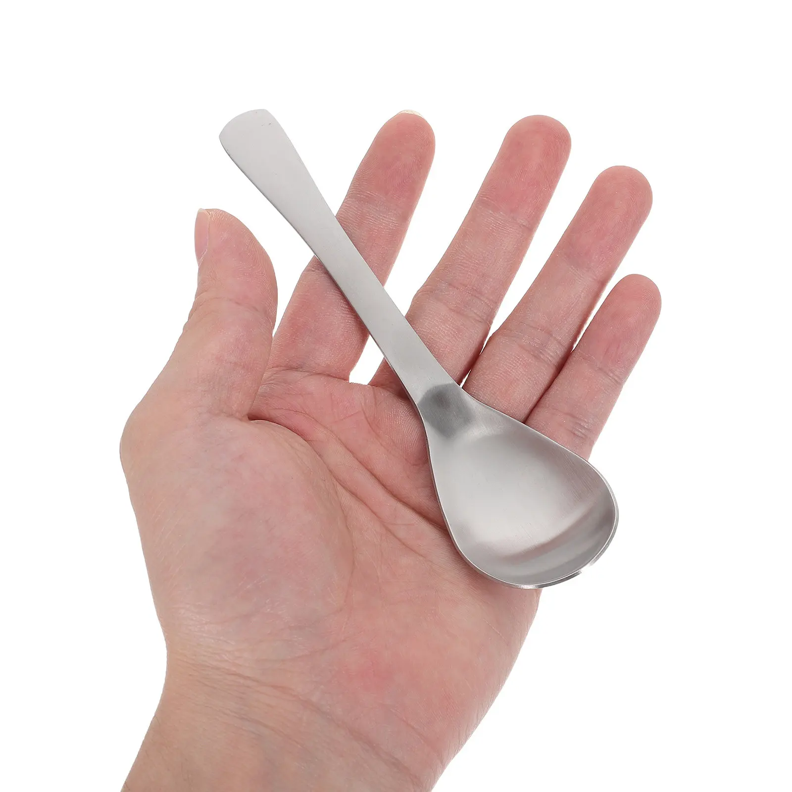 

6Pcs Stainless Steel Soup Spoons Asian Ramen Spoon Thick Heavy Duty Short Handle for Cereals Miso Soup Dessert Serving Buffet
