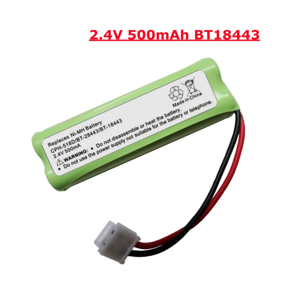 2.4V 500mAh Battery For Vtech BT18443 BT28443 89-1337-00-00 CPH-518D Home phone Walkie Talkie 2.4v NIMH Rechargeable Battery