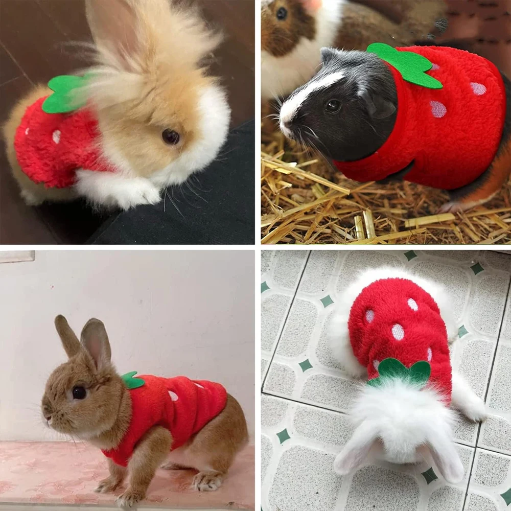 1PC Fruit-shaped Harness Vest Warm Costume Clothes Outfits for Pet Small Animal Guinea Pig Rabbit Bunny Ferret Chinchillas Kitty